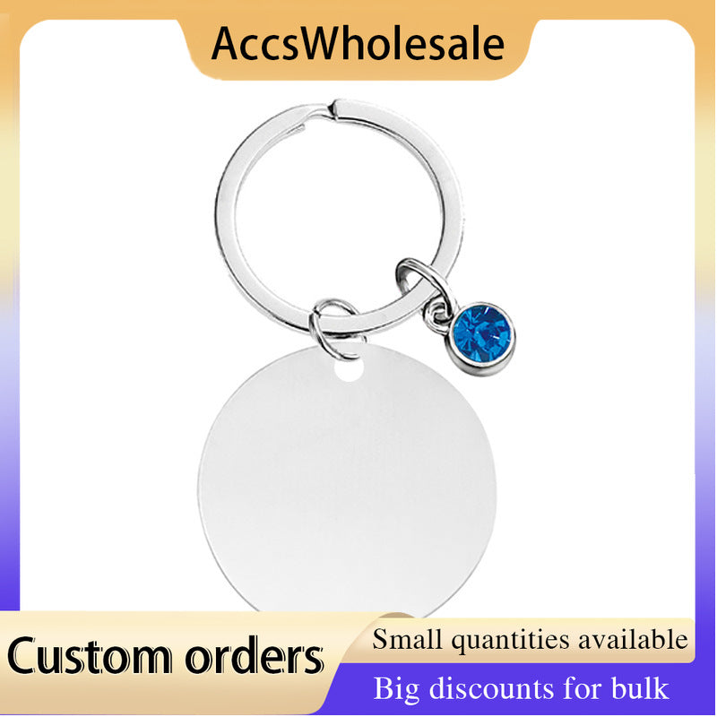 Custom Keychain with Laser Engraved Text or Logo - Multi-color Heart Shape Metal Keychain