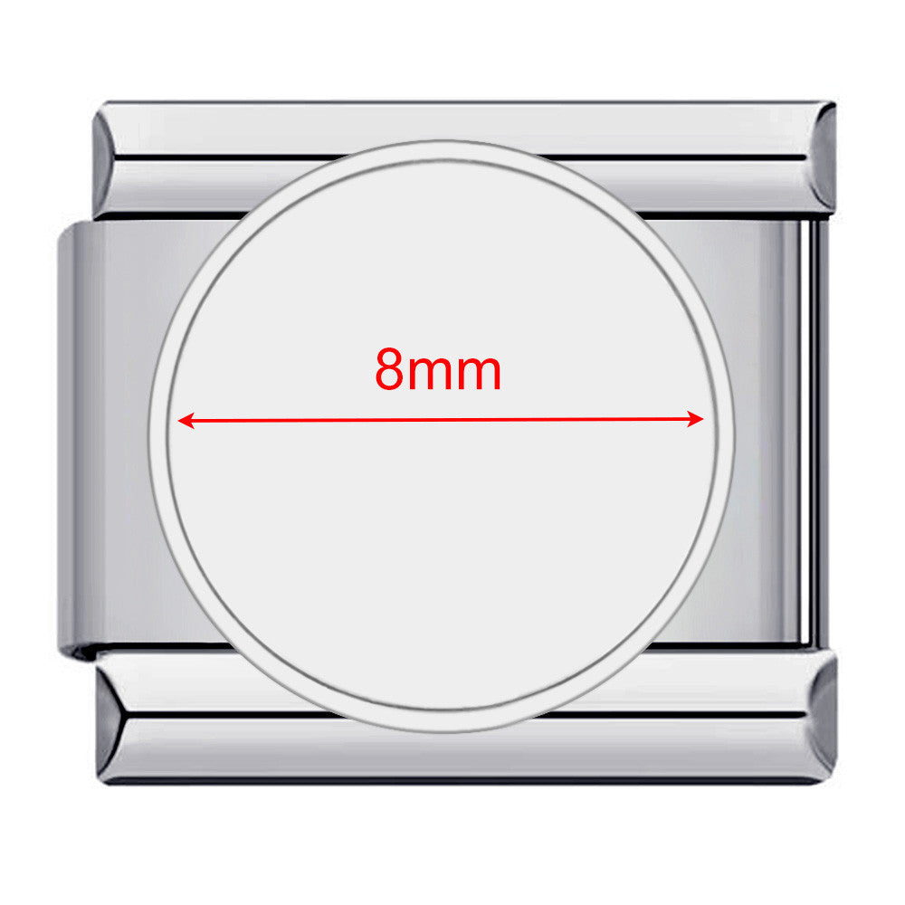 Wholesale DIY Personalized Photo Charm Stainless Steel Watch Band Chain Modular Bracelet 8mm