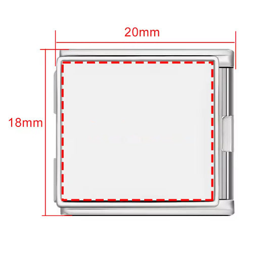 Wholesale DIY Personalized Photo Charm Stainless Steel Watch Band Chain Modular Bracelet 20x18mm