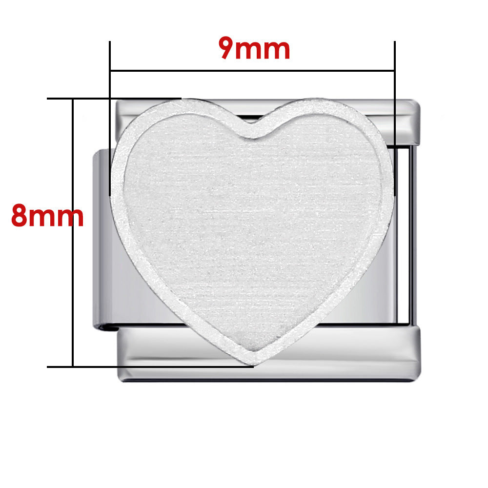 Wholesale DIY Personalized Photo Charm Stainless Steel Watch Band Chain Modular Bracelet 9x8mm
