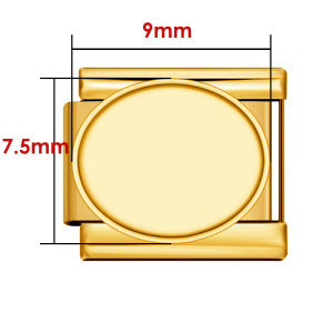 Wholesale DIY Personalized Photo Charm Stainless Steel Watch Band Chain Modular Bracelet 9x7.5mm