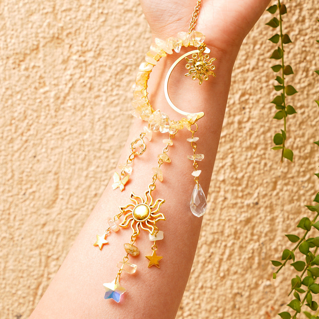 Wholesale Natural Crystal Gravel Sun Catcher Wind Chime ACC-WS-RongGuan002