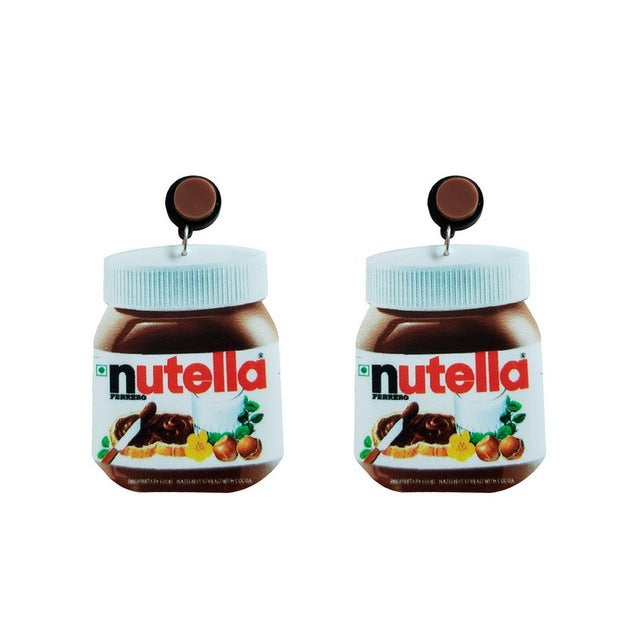 Wholesale Y2K Acrylic Pizza Ice Cream Cake Milk Tea Fried Egg Donut Peanut Butter Sushi Cookie Earrings