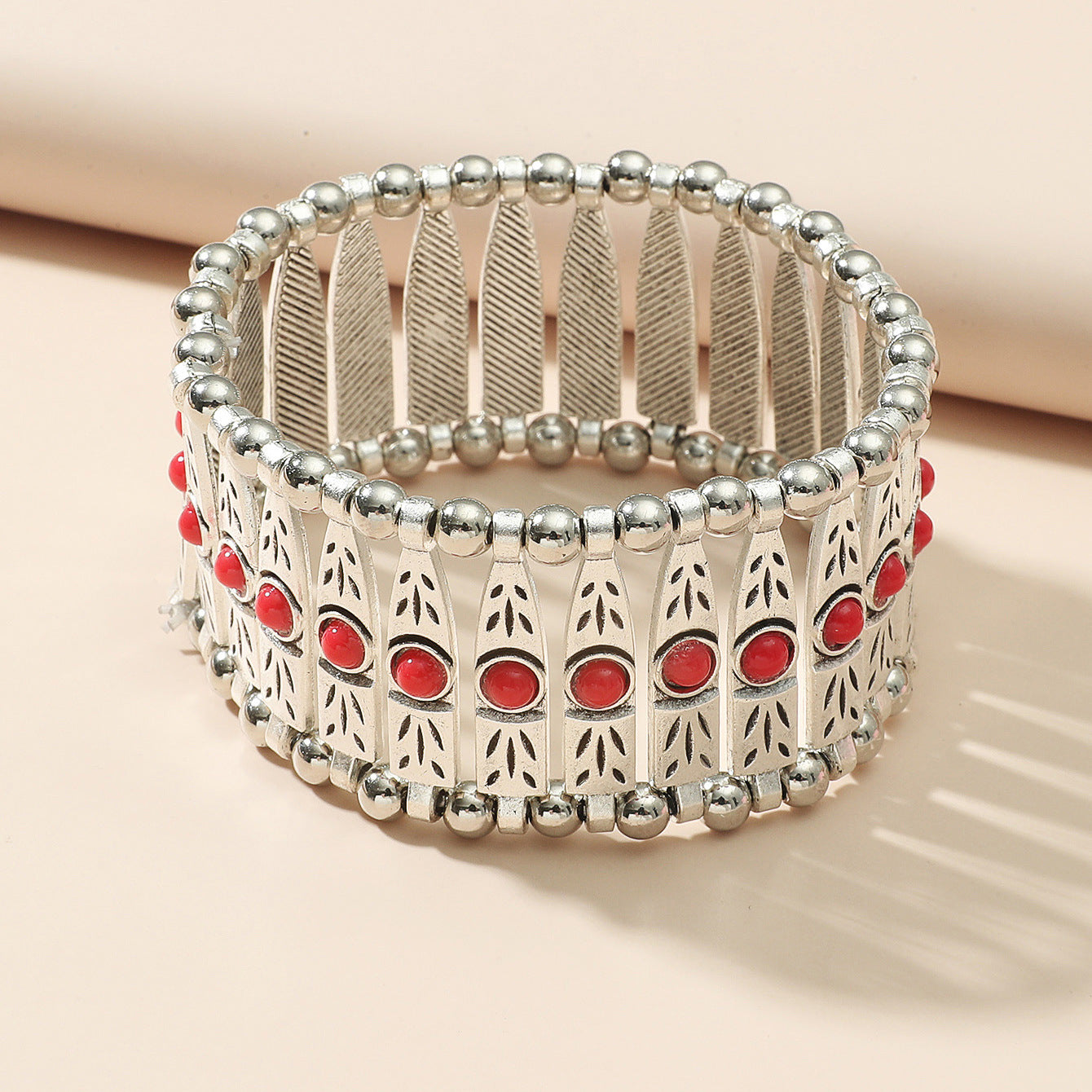 Wholesale Vintage Inlaid Resin Stretch Bracelet ACC-BT-JunJie006