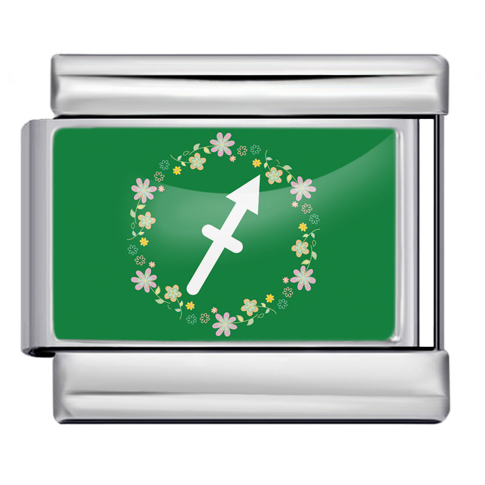 Wholesale Italian Charm Bracelet 9mm DIY 12 Contion Series  Creative Stainless Steel Composable Bracelet