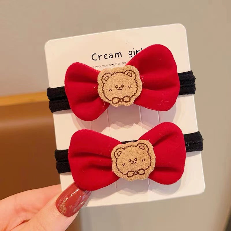 Wholesale Red Bow Headband Hair Tie Hair Scrunchies ACC-HS-Shenb002