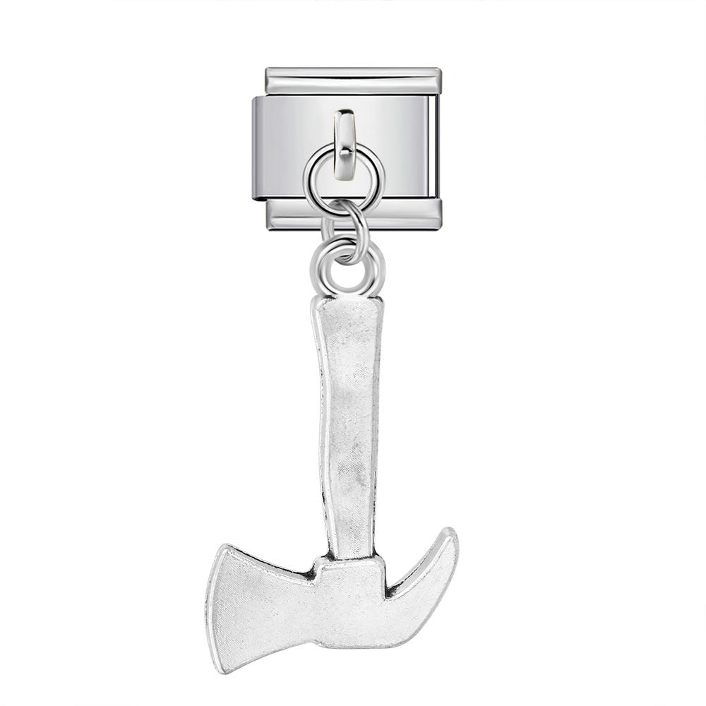 Wholesale 2PCS 9mm Italian Charm Starter Bracelets DIY Tool Shaped Pendant Stainless Steel Composable Bracelet