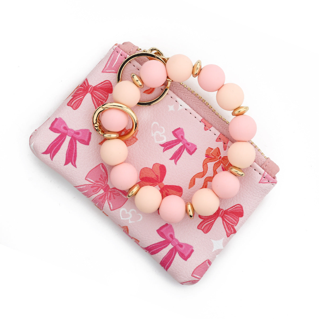 Wholesale Clutch Silicone Bead Bracelet  Wristlet Keychain