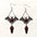 Wholesale dark gothic exaggerated red vampire bat earrings