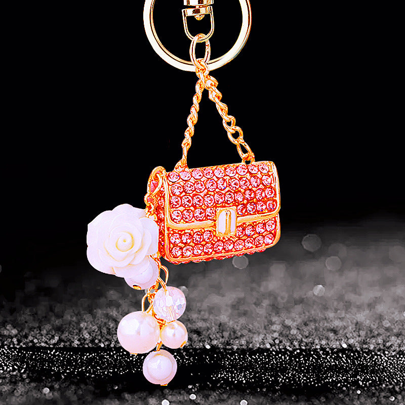 Wholesale Pearl Diamond Zinc Alloy Keychains ACC-KC-RuiYuan002