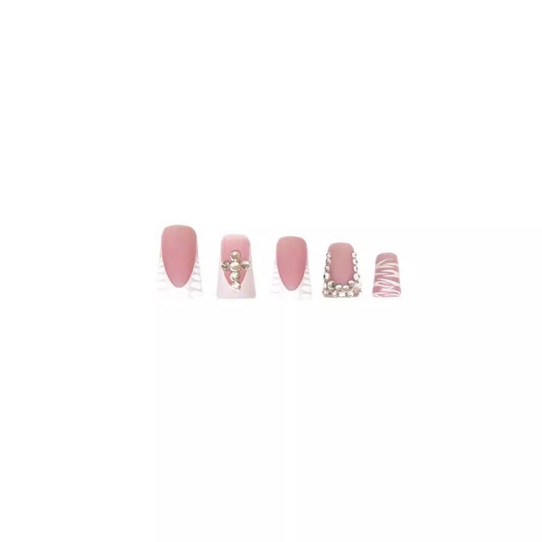 Wholesale 24 Pieces/box Diamond Cross Nails Kits Nail Stickers