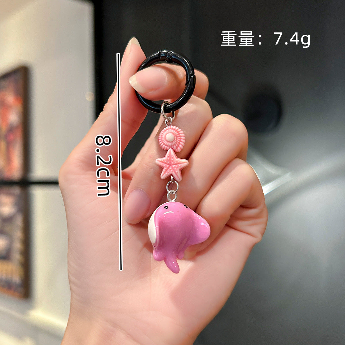 Wholesale Cute Marine Small Animal Mobile Phone Lanyard Resin Keychain