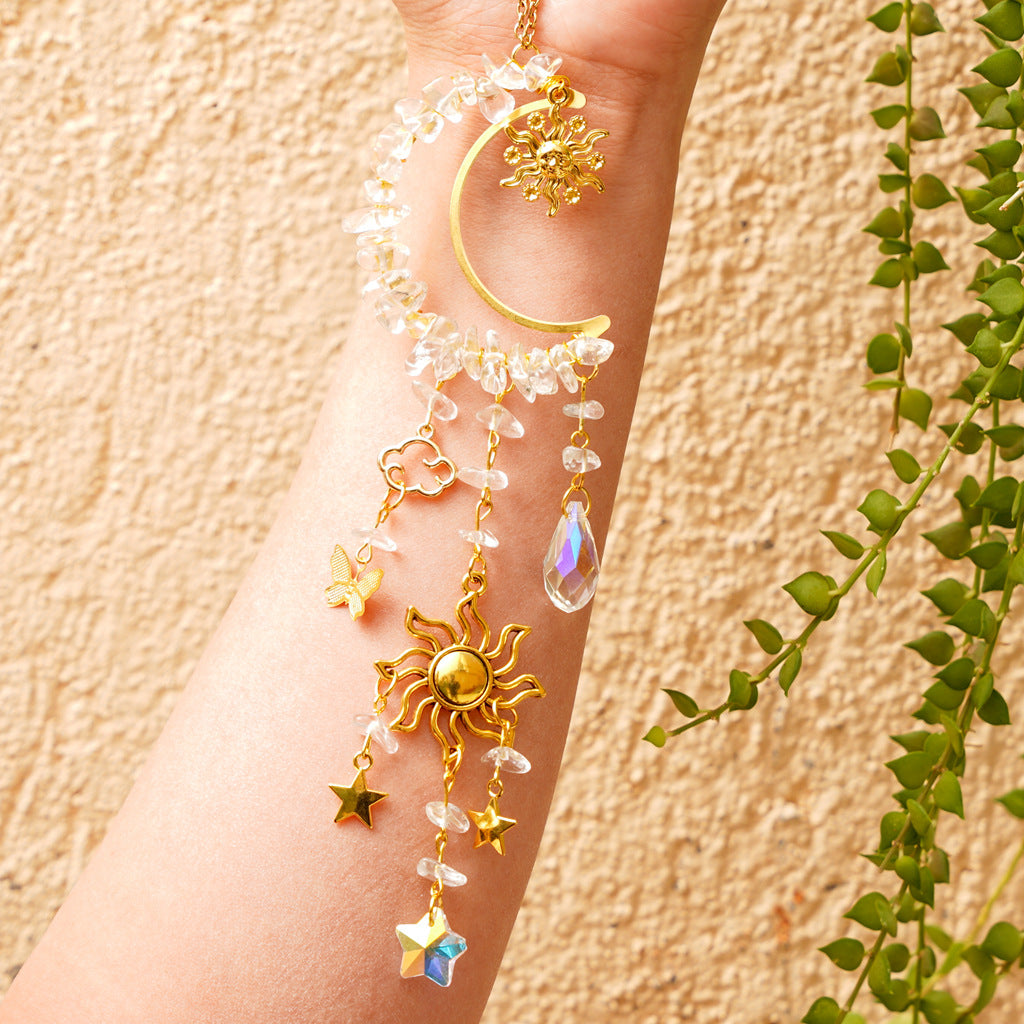 Wholesale Natural Crystal Gravel Sun Catcher Wind Chime ACC-WS-RongGuan002