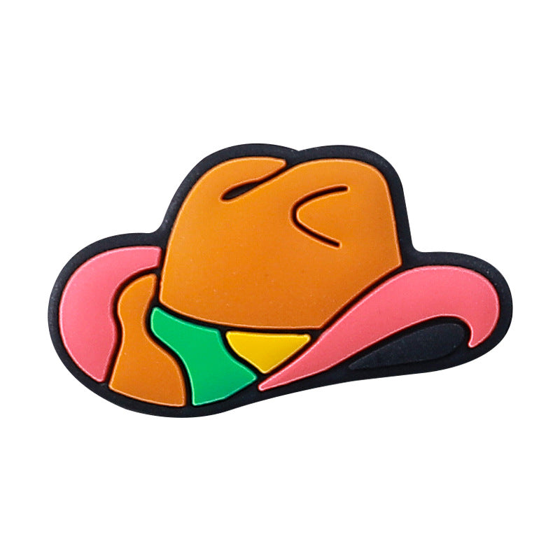 Wholesale 20pcs Western Style Cowboy Hat Silicone Beads Focal Beads DIY Beading Accessories ACC-BDS-RongFa007