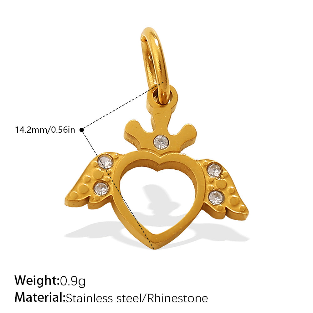 Wholesale Retro Elegant Style DIY Star and Moon Phase Diamond Charms for Jewelry