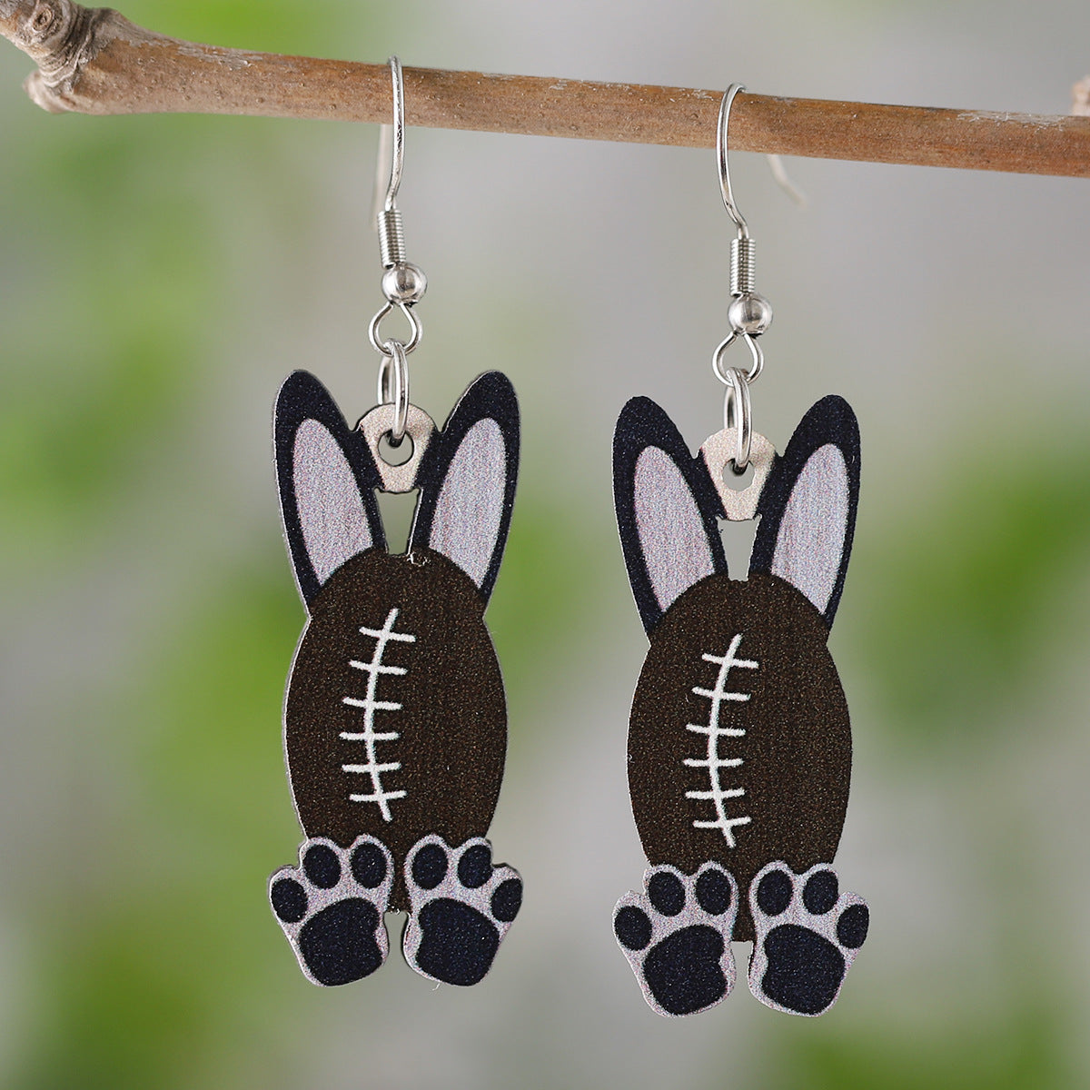 Wholesale  Easter football baseball rugby basketball egg rabbit dwarf pendant earrings