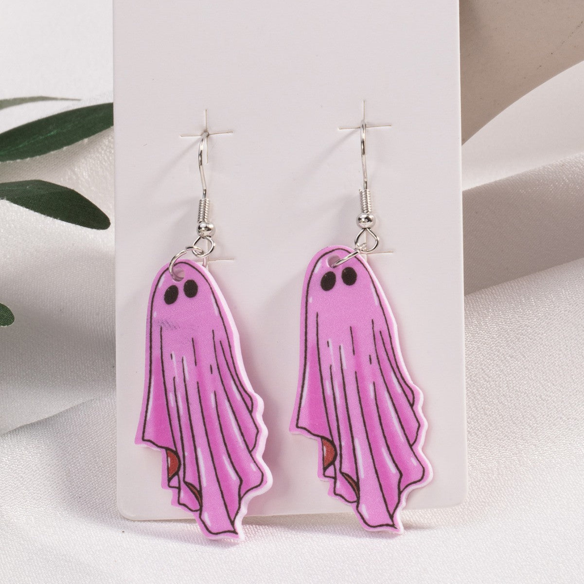 Wholesale Acrylic  Ghost Skull Magic Hat Earrings