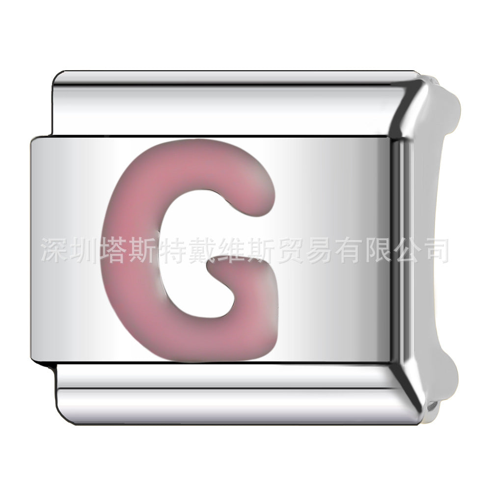 Wholesale 9mm Italian Charm Starter Bracelets DIY square Single Section Creative Stainless Steel Composable Bracelet