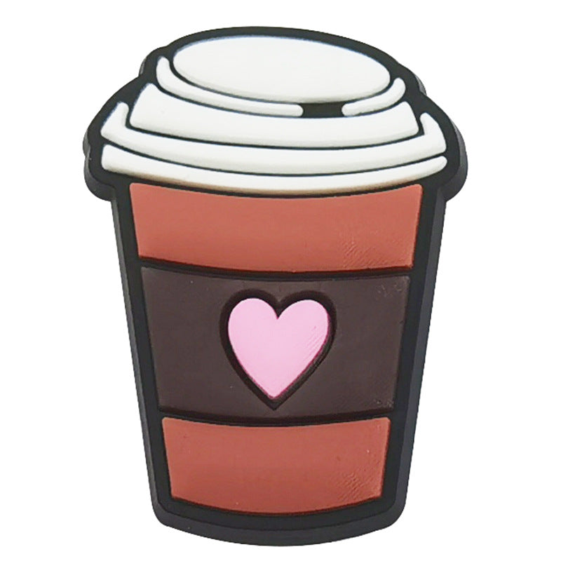 Wholesale Random 100pcs Coffee Series Shoes Accessories Shoes Charms