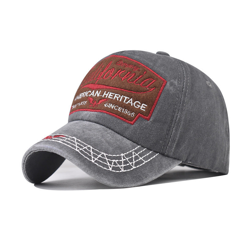 Wholesale Trendy Washed California Embroidery Baseball Cap Adjustable Breathable Summer Gift