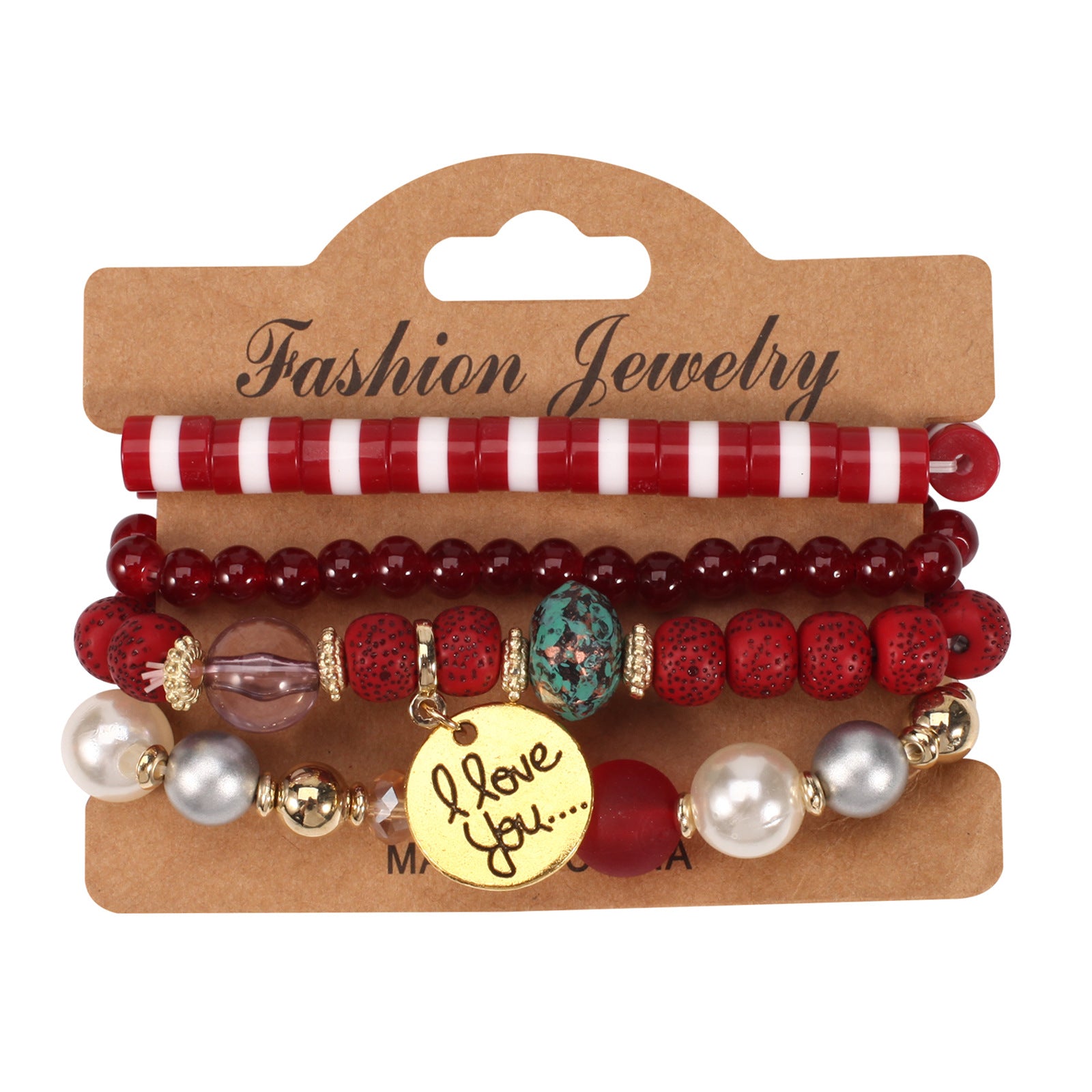 Wholesale Bohemian Bracelet Handmade Beaded Multi-layer Pendant Bracelet Layered Bracelet Set ACC-BT-XinY017