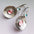 Wholesale  Red Green Moonstone Round Pendant Earrings
