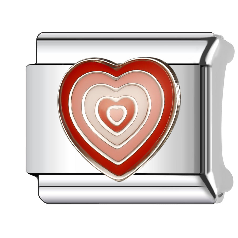 Wholesale Italian Charm Bracelet 9mm DIY Splicing Creative Pattern Stainless Steel Composable Bracelet