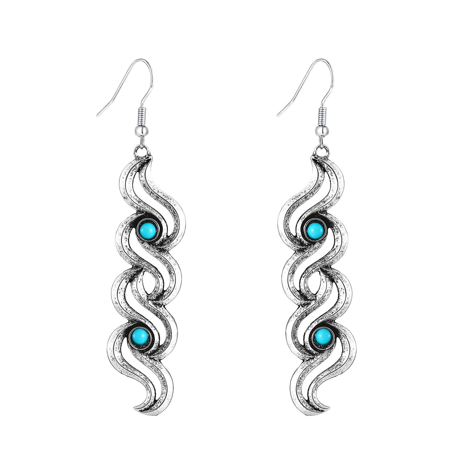 Wholesale  Retro Personalized Turquoise Earrings