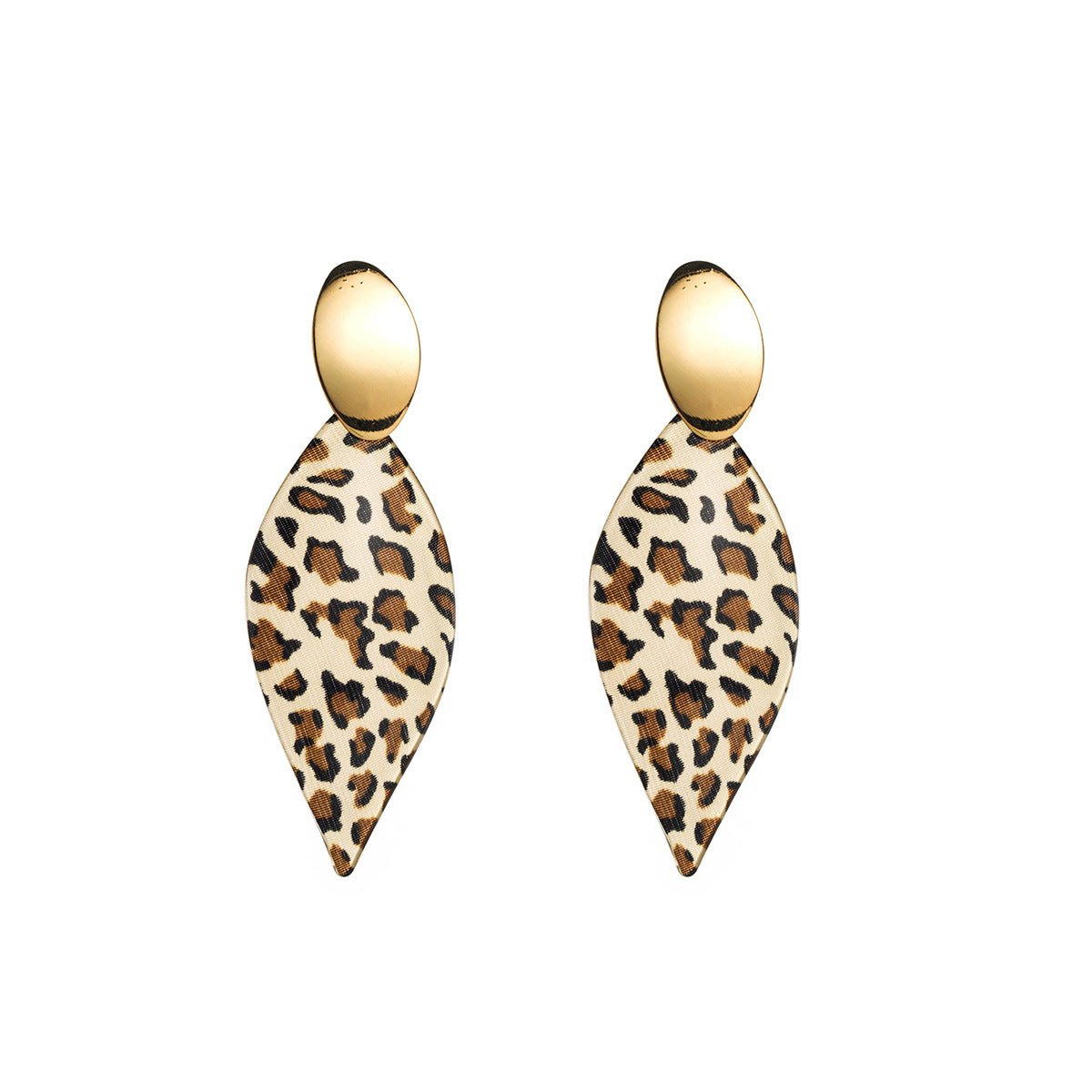 Wholesale Geometric Leopard Print Earrings Retro Niche Temperament Earrings