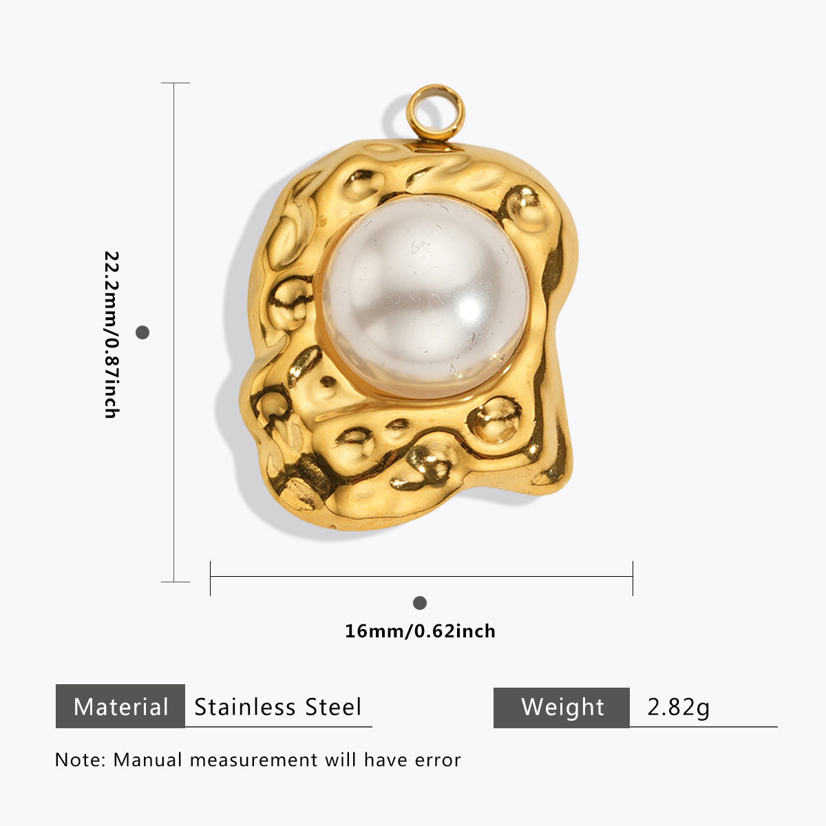 Wholesale 5pcs Stainless Steel  Pearl Pendant Oil Drop Pendant Bell Flower Pendant