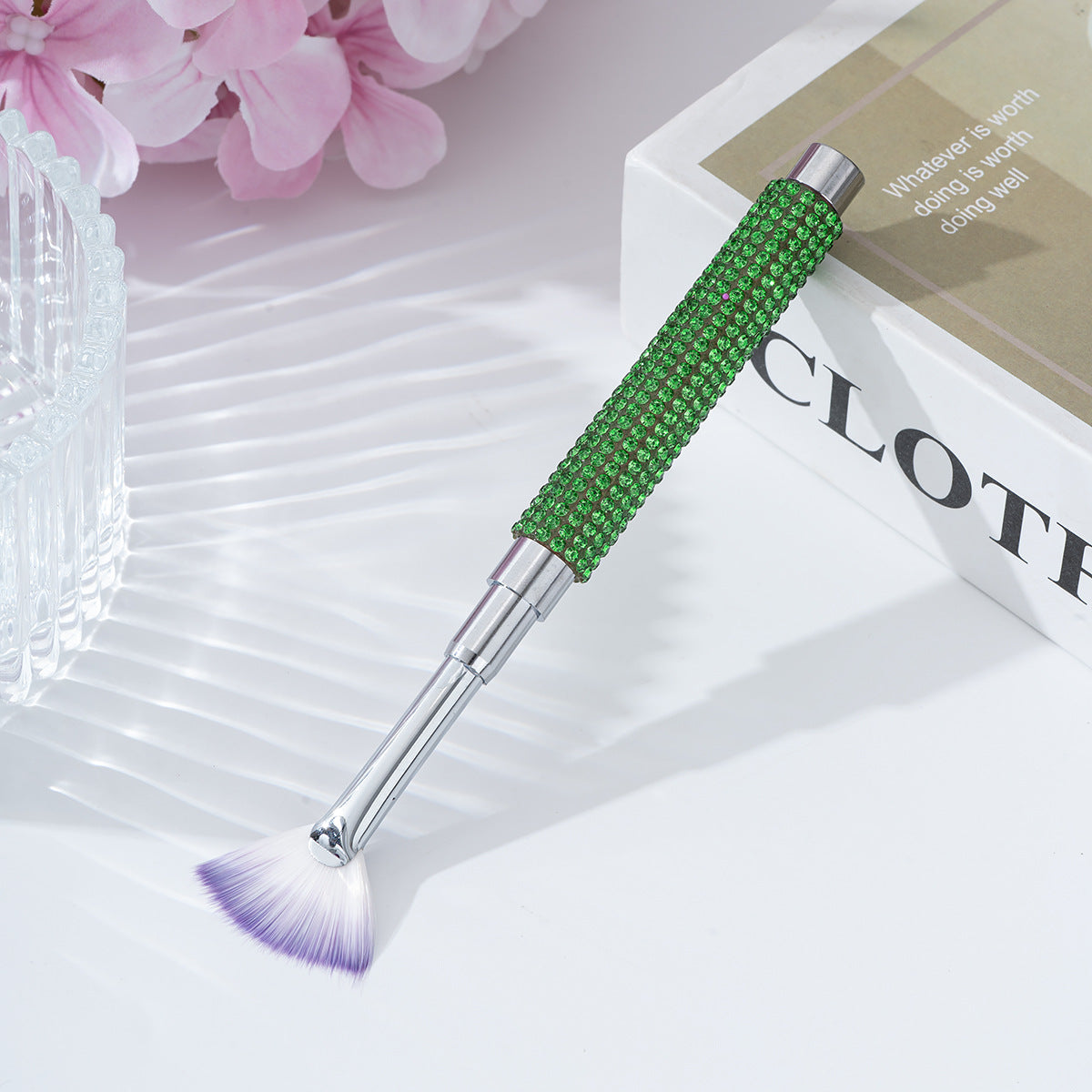 Wholesale model of diamond nail art pen with fan-shaped brush