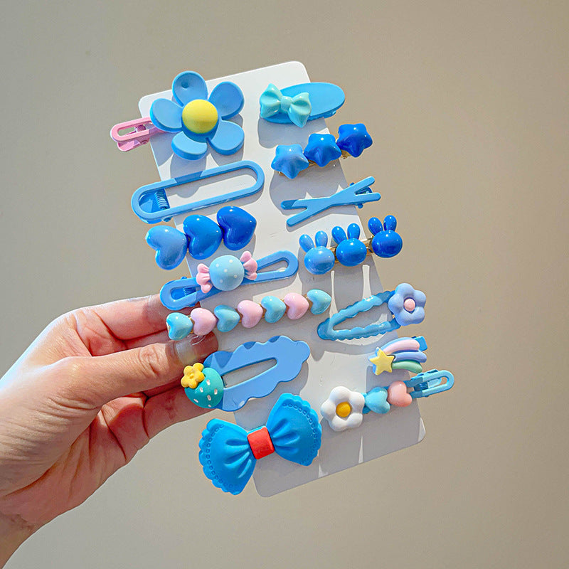 Wholesale Children's Fringe Hair Finishing Artifact Girl's Macaron Color Flower Hairpin