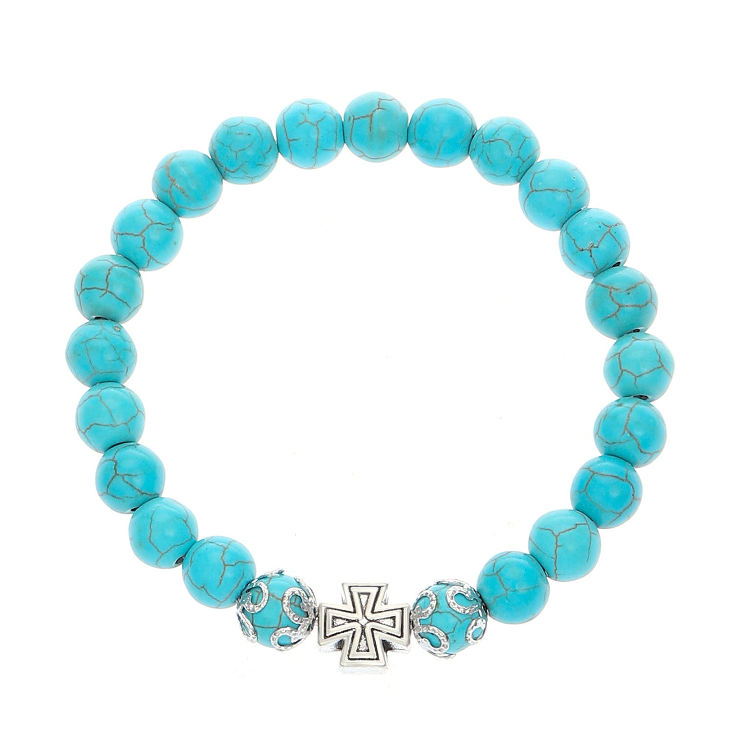 Wholesale Bohemian Turquoise Bead Bracelet Cross Starfish Turtle Design Fashion Accessory Gift for Resale