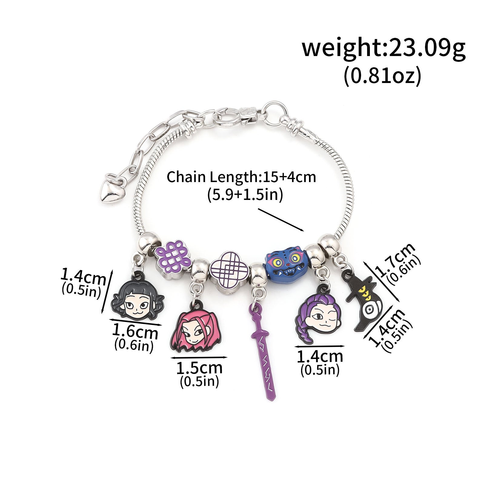 Wholesale Cartoon Anime K-Pop  Beaded Pendant Bracelet  ACCVIP