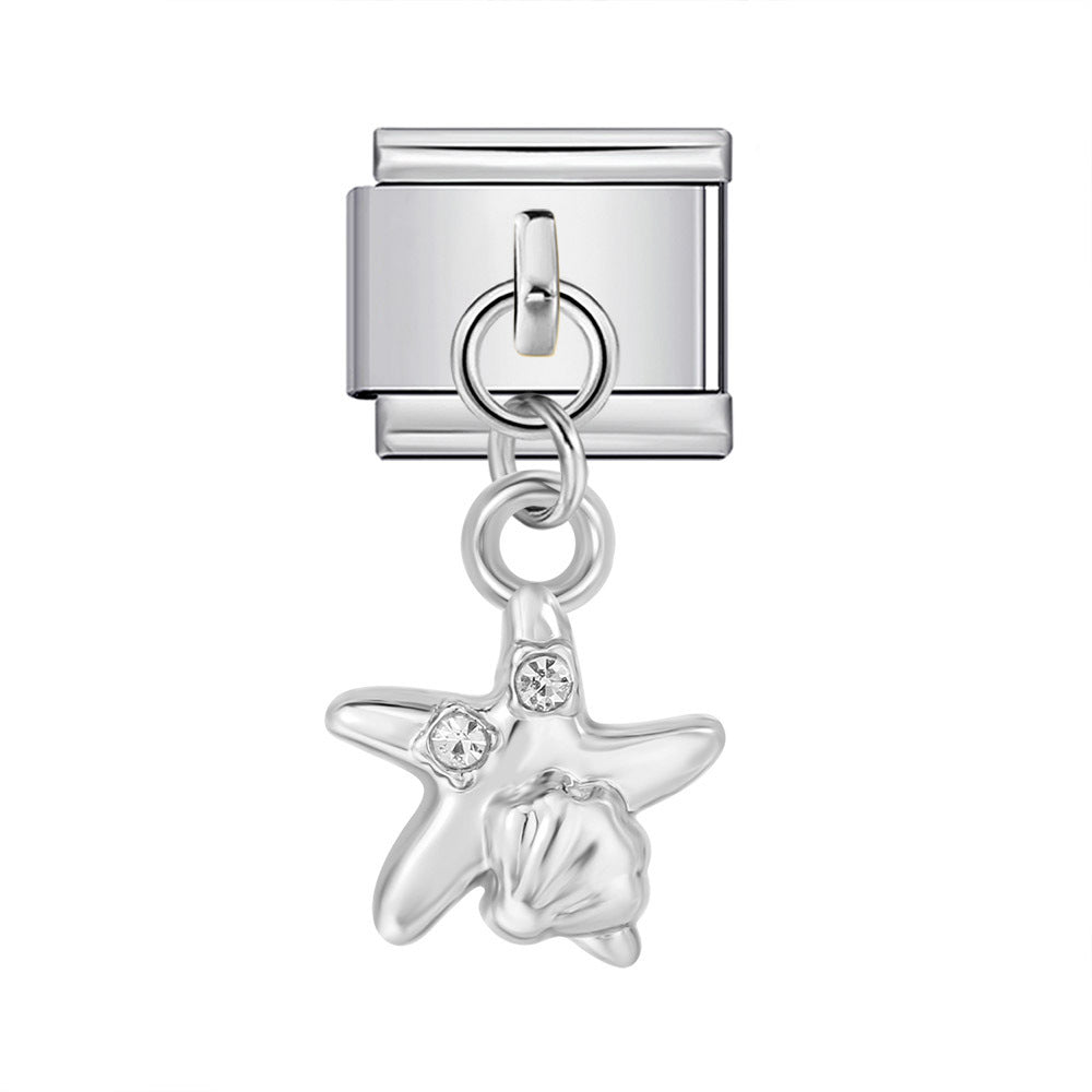 Wholesale Italian Charm Bracelet 9mm DIY Marine life Creative Stainless Steel Composable Bracelet