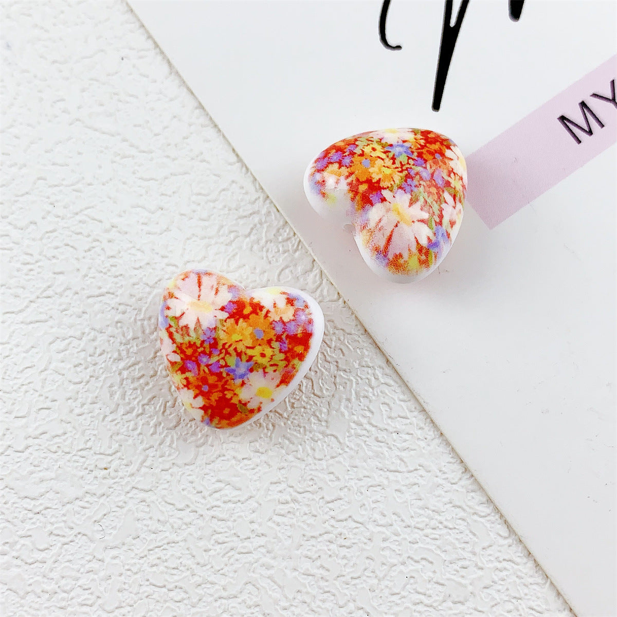 Wholesale 10pcs   flower and heart  Focal Beads DIY Bead Accessories