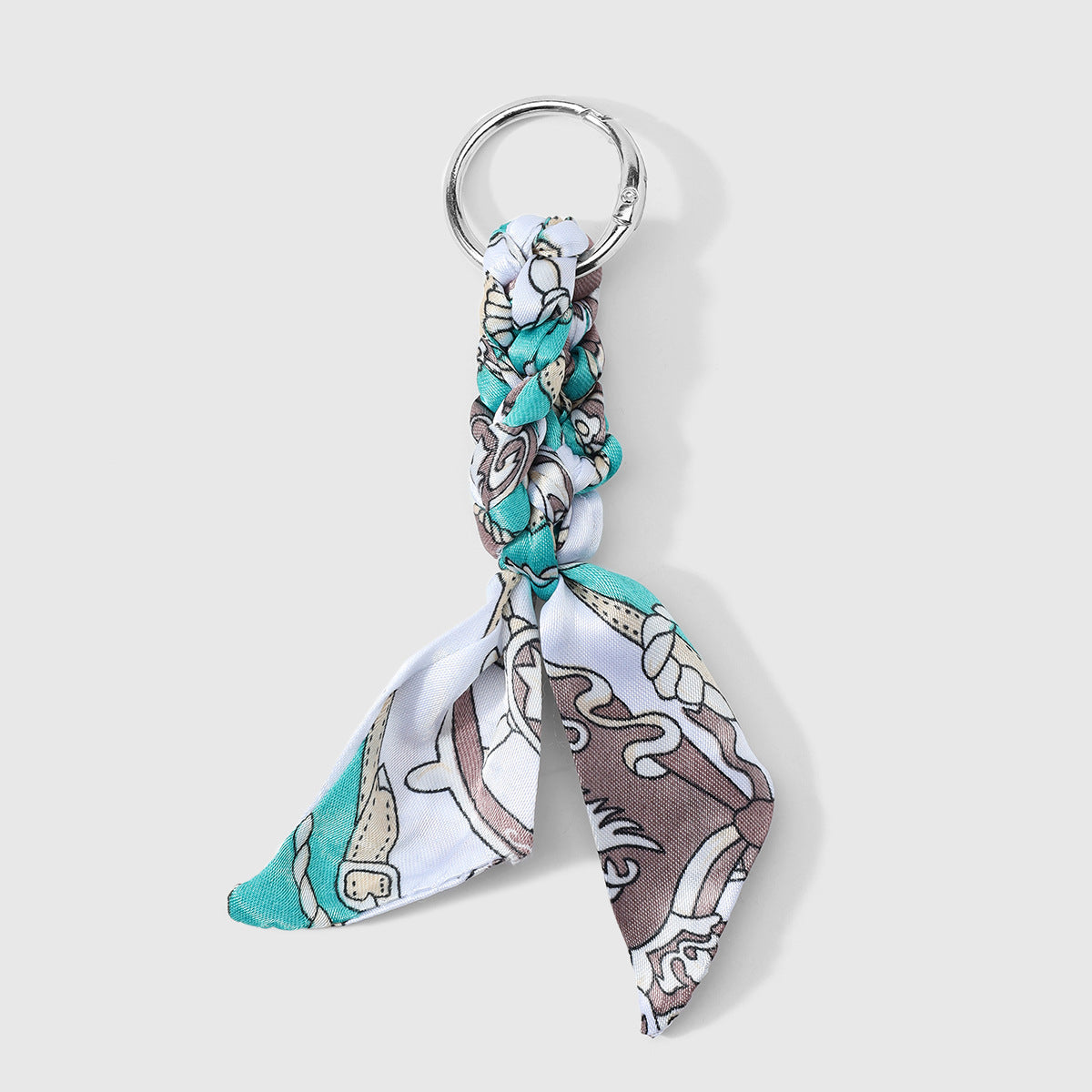 Wholesale 5pcs Polyester twisted silk f keychain