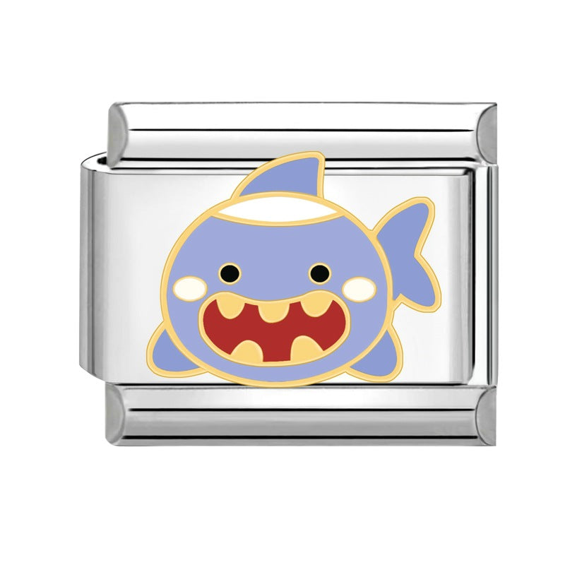 Wholesale Italian modular creative cute Charms animal cartoon DIY jewelry craft bracelet accessories