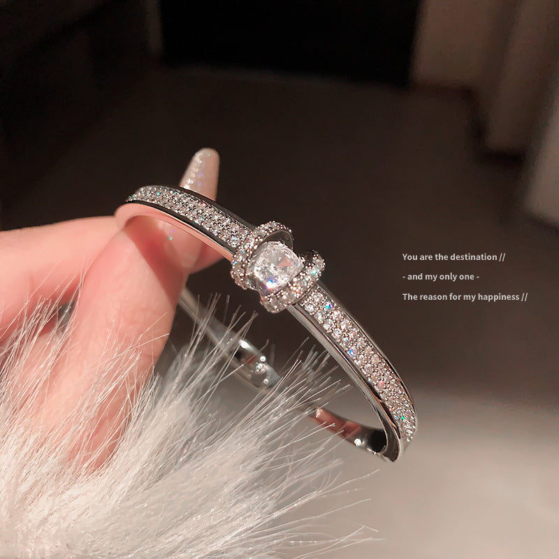 Wholesale Light Luxury Electroplated Zircon Geometric Bracelets ACC-BT-BY002