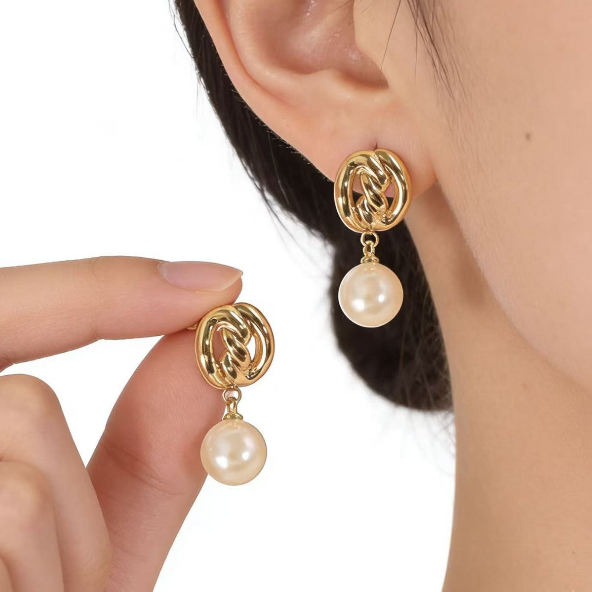 Wholesale Beach Style Conch Starfish Stainless Steel Stud Earrings