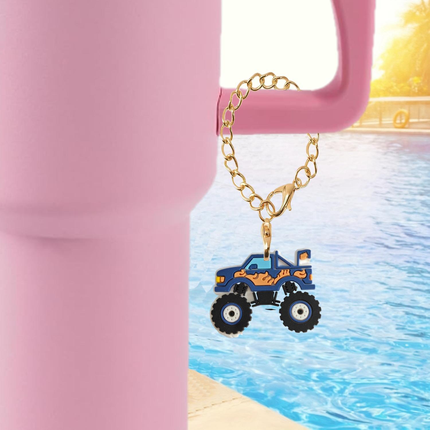 Wholesale Cartoon Truck Soft Rubber Hanging Chain Cup Accessories Chain ACC-CA-XieJi011