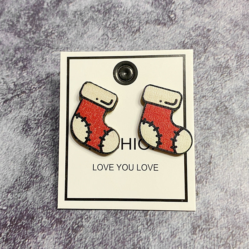 Wholesale Christmas Wood Earrings ACC-ES-XinChuan071