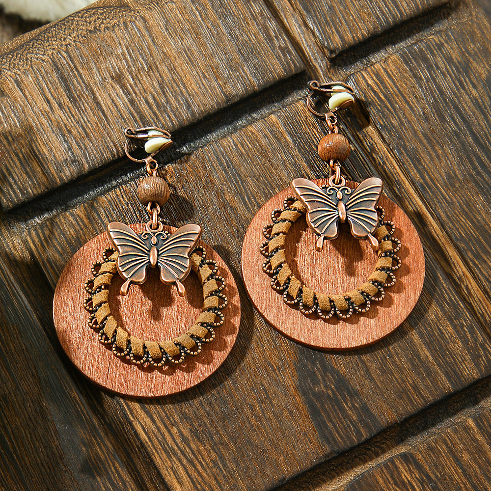 Wholesale Bohemian Butterfly Earrings Necklace Set Chic Party Wear Jewelry Accessory