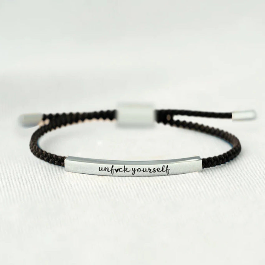 Wholesale Unchained Bracelet UNF CK YOURSELF Braided Lucky Bracelet Miyuki Stainless Steel Bracelets ACC-BT-KLE003