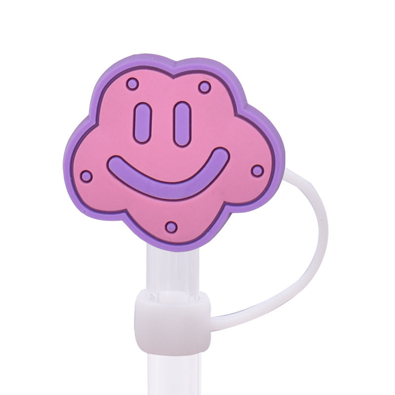 Wholesale Random 100pcs Cute food straw cover Straw Tube Cap