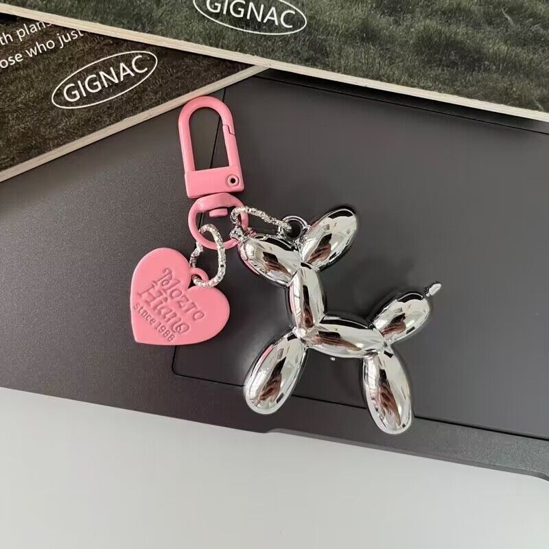 Wholesale Silver Dog Pendant Love Resin Keychain ACC-KC-Yuding001