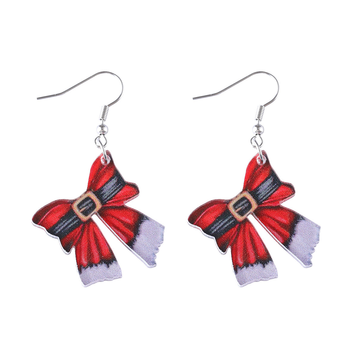 Wholesale  Christmas  Belt Bow Pendant Earrings