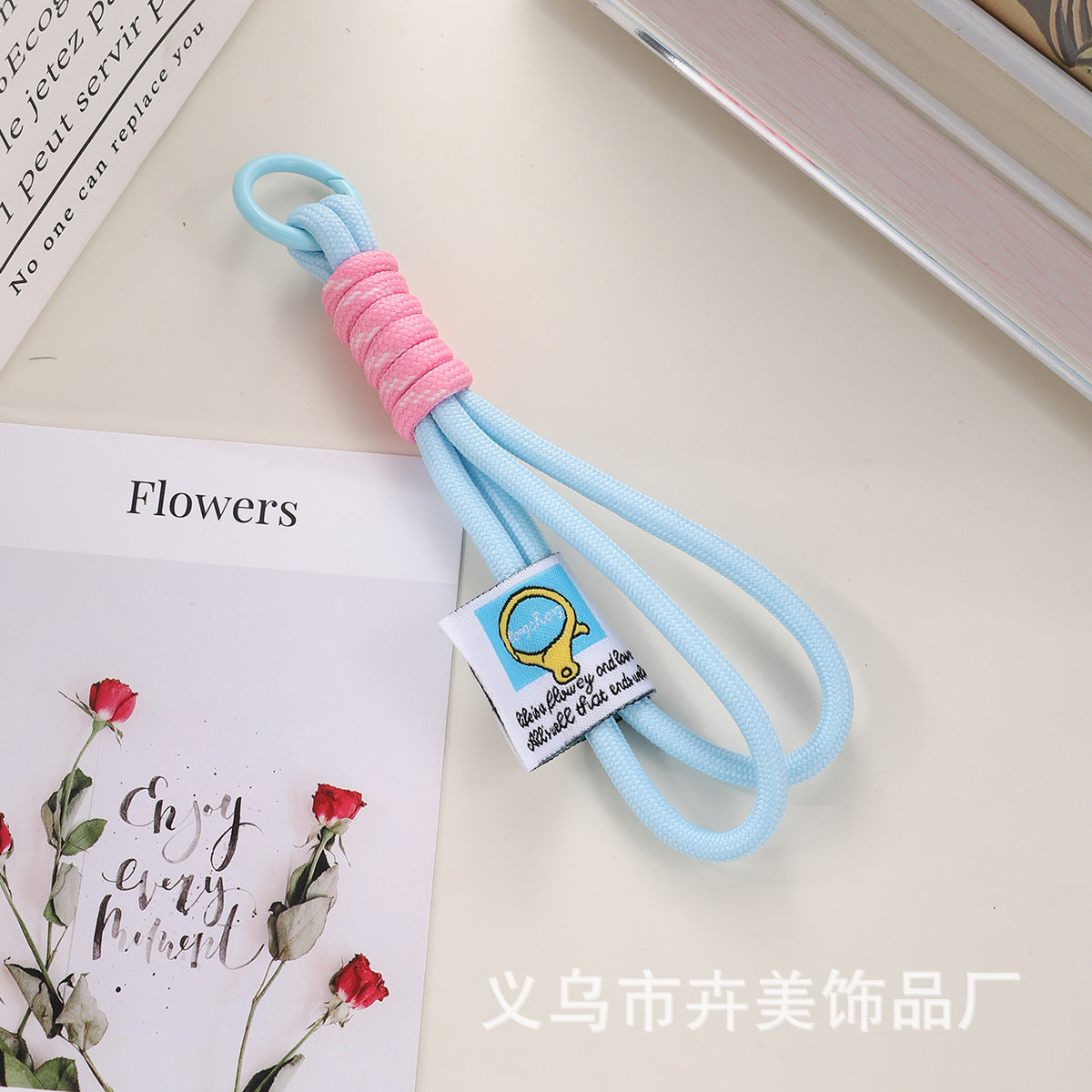 Wholesale Contrast color  wrist strap keychain
