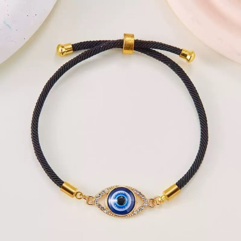 Wholesale Resin Beaded Necklace with Cute Heart and Evil Eye Pendant,  Trendy Fashion Accessory for Women