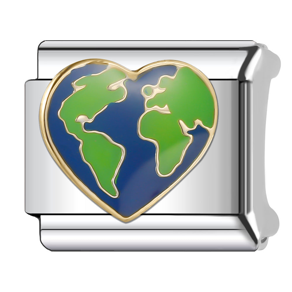 Wholesale Italian Charm Bracelet 9mm DIY Splicing Cute Creative Stainless Steel Composable Bracelet